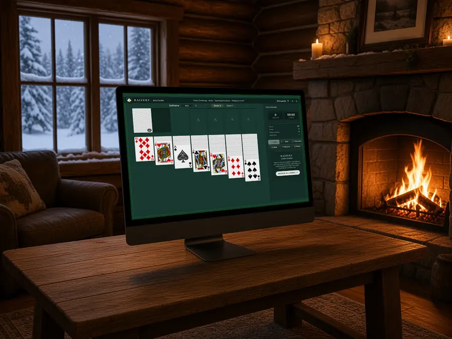 Klondike opening with buried cards still face down